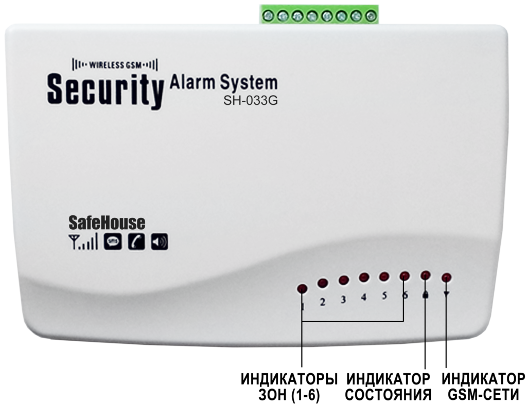 Сигнализация Security Alarm System инструкция на русском - Передняя панель системного блока